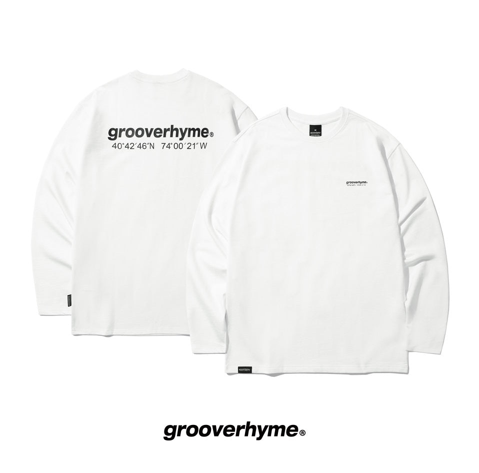 [GROOVE RHYME] NYC LOCATION LONG SLEEVE T-SHIRTS WHITE - コクモト KOCUMOTO