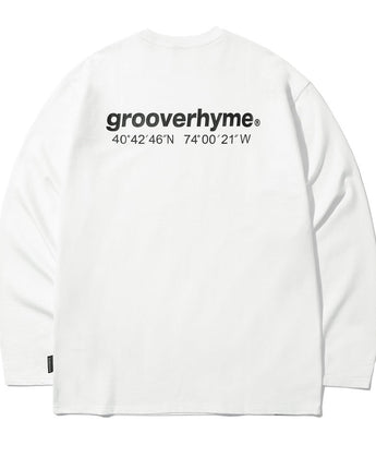 [GROOVE RHYME] NYC LOCATION LONG SLEEVE T-SHIRTS WHITE - コクモト KOCUMOTO