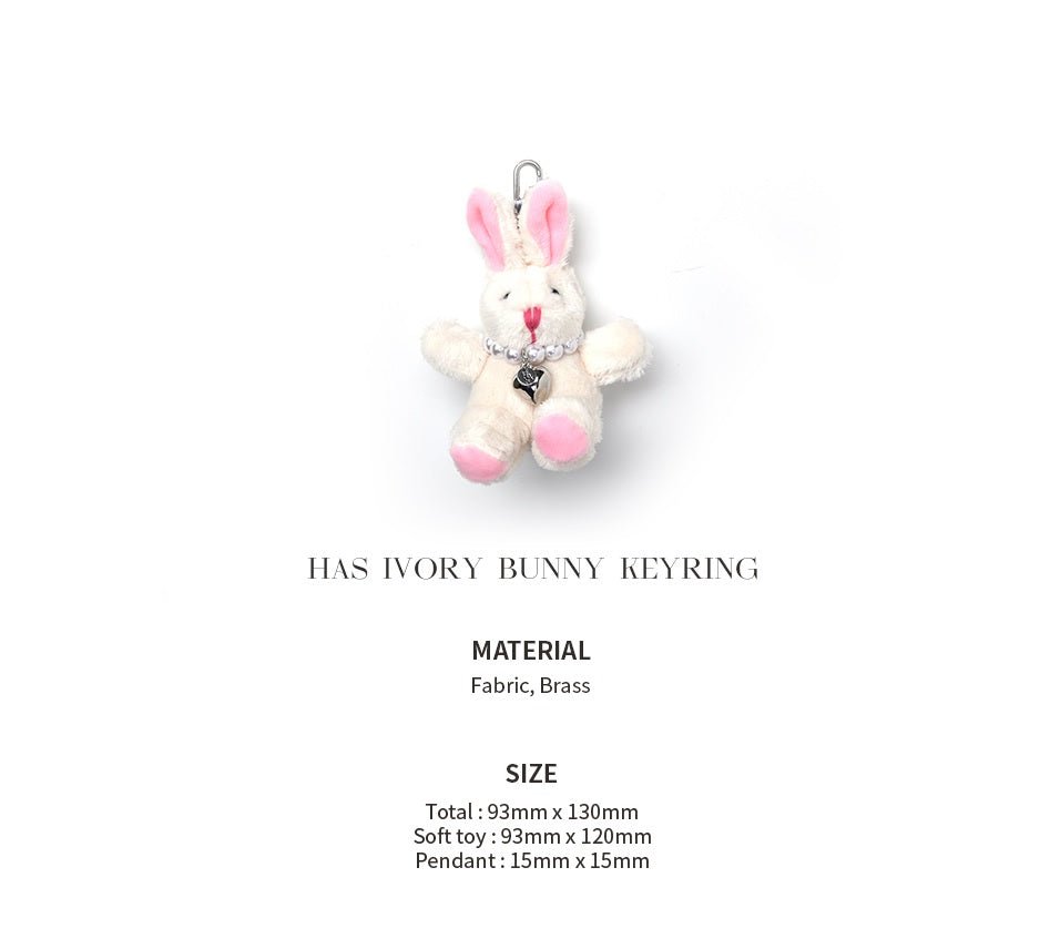 [HAS] 23S/S 韓国人気 Has Ivory bunny keyring - コクモト KOCUMOTO