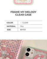 [HIGH CHEEKS] Frame My melody Clear Case 新商品 韓国人気 IPHONE - コクモト KOCUMOTO