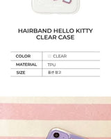 [HIGH CHEEKS] Hairband Hello kitty Clear Case 新商品 韓国人気 IPHONE - コクモト KOCUMOTO