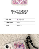 [HIGH CHEEKS] Heart Kuromi Glitter Case 新商品 韓国人気 IPHONE - コクモト KOCUMOTO