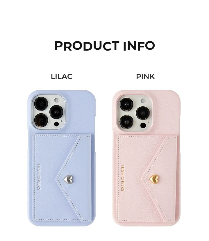 [HIGH CHEEKS] Love Letter Phone Case 2色 IPHONE 12/12PRO, 13PRO ,14PRO デイリー 新商品 韓国人気 韓国ファッション カード収納 - コクモト KOCUMOTO