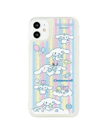 [HIGH CHEEKS] Stripe Cinnamoroll Glitter Case 新商品 韓国人気 IPHONE - コクモト KOCUMOTO