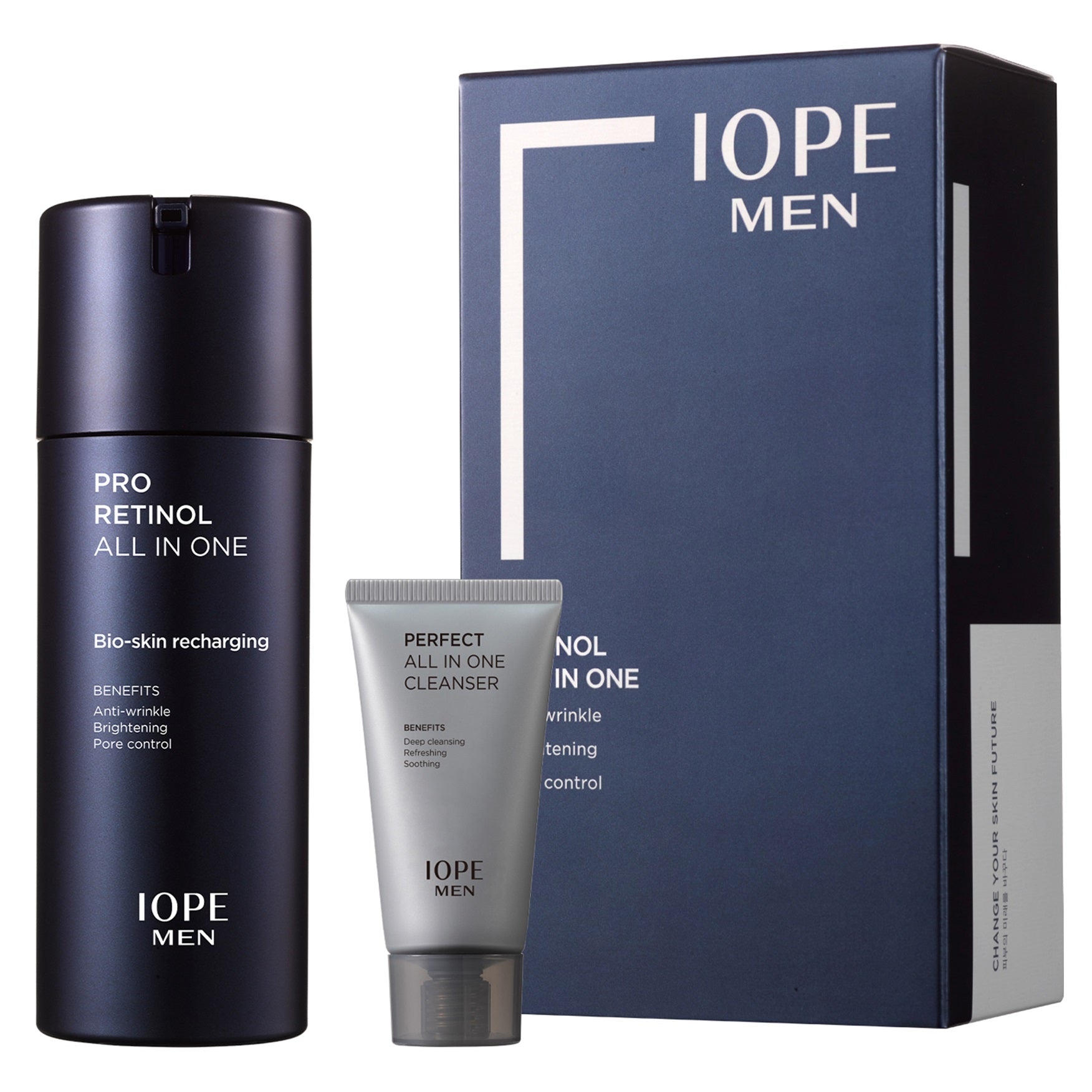 [IOPE] MEN PRO RETINOL ALL IN ONE 120ml + cleanser 50g / 韓国 男性化粧品 - コクモト KOCUMOTO