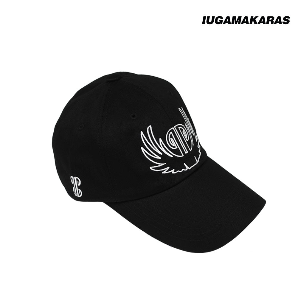 [IUGAMAKARAS] Crow Logo Ball Cap 新商品 男女共用 韓国ファッション 韓国人気 大学生 ストリートファッション カップルアイテム 贈り物 - コクモト KOCUMOTO