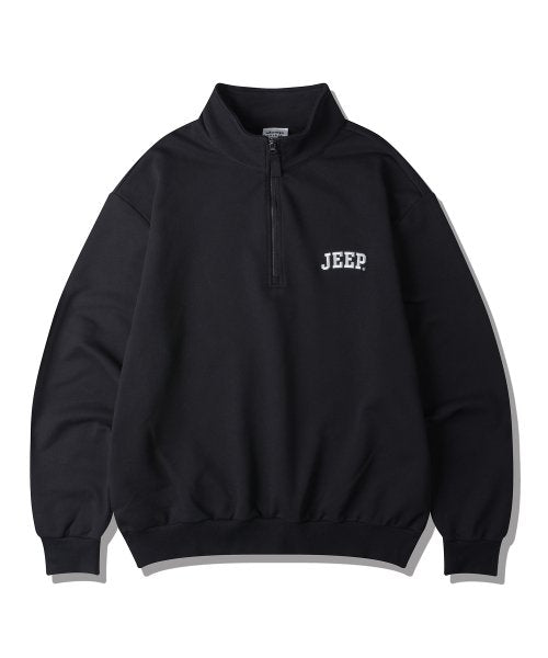 [JEEP] Applique Small Logo Half-Neck Sweatshirt _ BLACK (JP5TSU836BK) 韓国ファッション カップルアイテム - コクモト KOCUMOTO