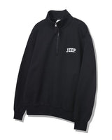 [JEEP] Applique Small Logo Half-Neck Sweatshirt _ BLACK (JP5TSU836BK) 韓国ファッション カップルアイテム - コクモト KOCUMOTO