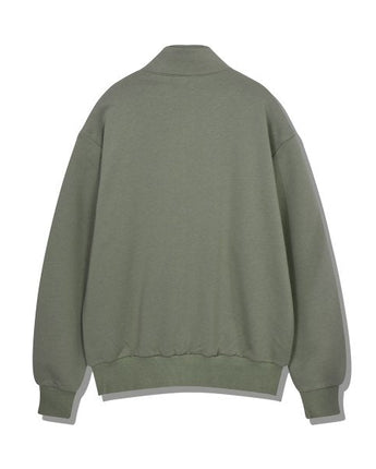 [JEEP] Applique Small Logo Half-Neck Sweatshirt _ KHAKI (JP5TSU836KH) 韓国ファッション カップルアイテム - コクモト KOCUMOTO