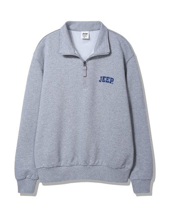 [JEEP] Applique Small Logo Half-Neck Sweatshirt _ M.GRAY (JP5TSU836MG) 韓国ファッション カップルアイテム - コクモト KOCUMOTO