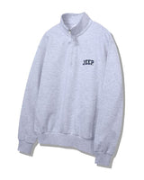 [JEEP] Applique Small Logo Half-Neck Sweatshirt _ M.WHITE (JP5TSU836MW) 韓国ファッション カップルアイテム - コクモト KOCUMOTO