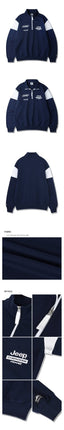 [JEEP] CHEROKEE Racing Color Scheme Half-Neck Sweatshirt _ NAVY (JO5TSU837NA) 韓国ファッション カップルアイテム - コクモト KOCUMOTO