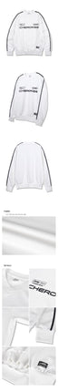 [JEEP] CHEROKEE Racing V-neck Sweatshirt _ WHITE (JO5TSU827WH) 韓国ファッション カップルアイテム - コクモト KOCUMOTO