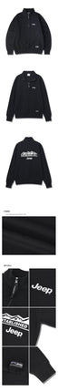 [JEEP] Half Zip-Up M-Logo Sweat _ BLACK (JP5TSU839BK) 韓国ファッション カップルアイテム - コクモト KOCUMOTO