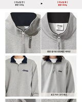 [JEEP] Half Zip-Up M-Logo Sweat _ BLACK (JP5TSU839BK) 韓国ファッション カップルアイテム - コクモト KOCUMOTO