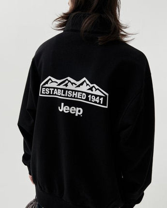 [JEEP] Half Zip-Up M-Logo Sweat _ BLACK (JP5TSU839BK) 韓国ファッション カップルアイテム - コクモト KOCUMOTO