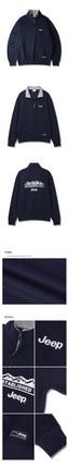 [JEEP] Half Zip-Up M-Logo Sweat _ D.NAVY (JP5TSU839DA) 韓国ファッション カップルアイテム - コクモト KOCUMOTO