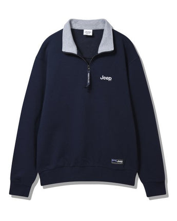 [JEEP] Half Zip-Up M-Logo Sweat _ D.NAVY (JP5TSU839DA) 韓国ファッション カップルアイテム - コクモト KOCUMOTO