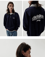 [JEEP] Half Zip-Up M-Logo Sweat _ D.NAVY (JP5TSU839DA) 韓国ファッション カップルアイテム - コクモト KOCUMOTO