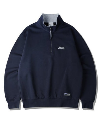 [JEEP] Half Zip-Up M-Logo Sweat _ D.NAVY (JP5TSU839DA) 韓国ファッション カップルアイテム - コクモト KOCUMOTO