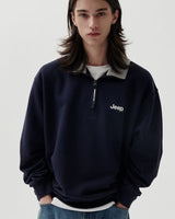 [JEEP] Half Zip-Up M-Logo Sweat _ D.NAVY (JP5TSU839DA) 韓国ファッション カップルアイテム - コクモト KOCUMOTO