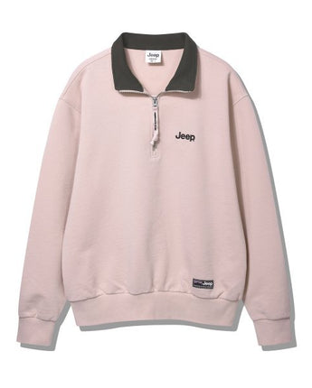 [JEEP] Half Zip-Up M-Logo Sweat _ L.PINK (JP5TSU839LP) 韓国ファッション カップルアイテム - コクモト KOCUMOTO