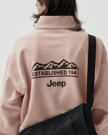 [JEEP] Half Zip-Up M-Logo Sweat _ L.PINK (JP5TSU839LP) 韓国ファッション カップルアイテム - コクモト KOCUMOTO