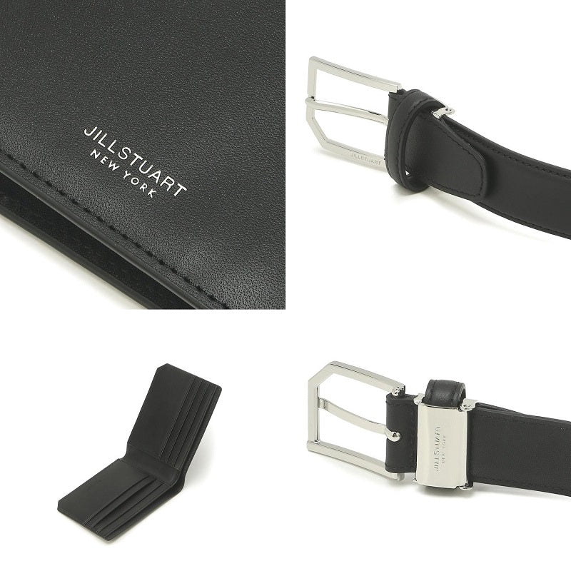 [JILLSTUART] [22FW] Black Solid Cowhide Wallet + Belt Set - コクモト KOCUMOTO