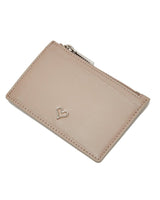 [JILLSTUART] [22FW][Amo] Heart-zipper pocket leather card wallet _ BEIGE - コクモト KOCUMOTO