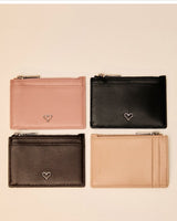 [JILLSTUART] [22FW][Amo] Heart-zipper pocket leather card wallet _ BLACK - コクモト KOCUMOTO