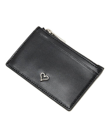 [JILLSTUART] [22FW][Amo] Heart-zipper pocket leather card wallet _ BLACK - コクモト KOCUMOTO