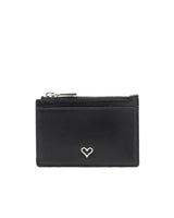 [JILLSTUART] [22FW][Amo] Heart-zipper pocket leather card wallet _ BLACK - コクモト KOCUMOTO