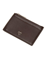 [JILLSTUART] [22FW][Amo] Heart-zipper pocket leather card wallet _ BROWN - コクモト KOCUMOTO