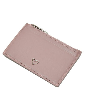 [JILLSTUART] [22FW][Amo] Heart-zipper pocket leather card wallet _ PINK - コクモト KOCUMOTO