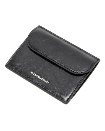 [JILLSTUART] [23FW] [Egg] Logo pocket cracked leather card wallet _ BLACK - コクモト KOCUMOTO