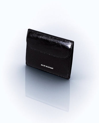 [JILLSTUART] [23FW] [Egg] Logo pocket cracked leather card wallet _ BLACK - コクモト KOCUMOTO