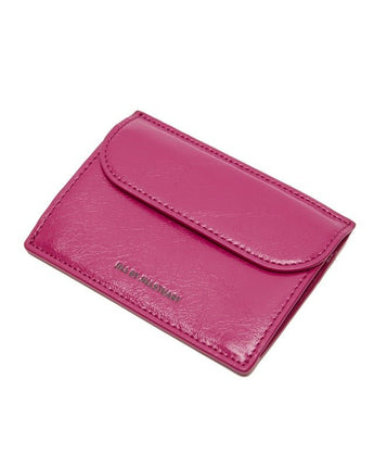 [JILLSTUART] [23FW] [Egg] Logo pocket cracked leather card wallet _ CHERRY - コクモト KOCUMOTO