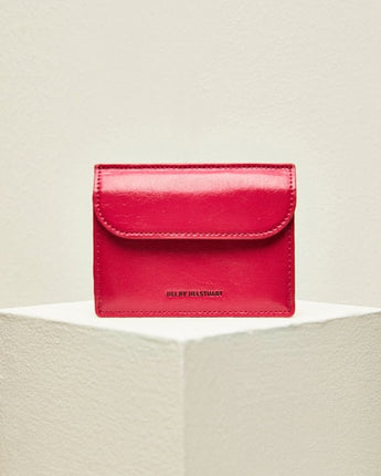 [JILLSTUART] [23FW] [Egg] Logo pocket cracked leather card wallet _ CHERRY - コクモト KOCUMOTO