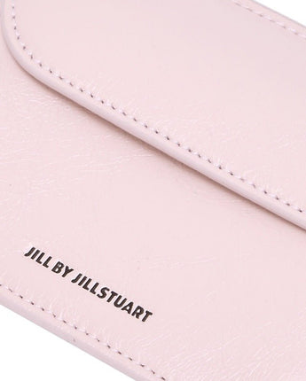 [JILLSTUART] [23FW] [Egg] Logo pocket cracked leather card wallet _ PINK - コクモト KOCUMOTO