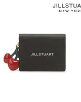 [JILLSTUART] [23FW]Cherry Charms Logo Contrast Black Leather Bifold Wallet _ BLACK - コクモト KOCUMOTO