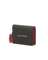 [JILLSTUART] [23FW]Cherry Charms Logo Contrast Black Leather Bifold Wallet _ BLACK - コクモト KOCUMOTO