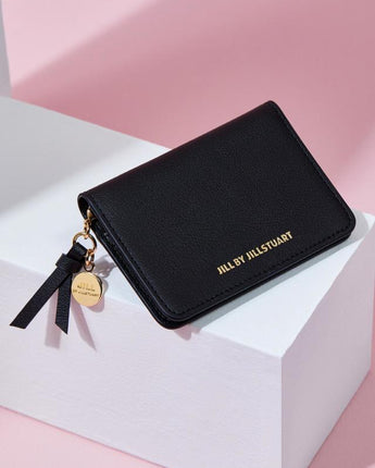 [JILLSTUART] [24SS] [BONNIE] Coin charm decorated leather card wallet _ BLACK - コクモト KOCUMOTO