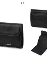 [JILLSTUART] [24SS] [Egg] Logo crack leather bifold wallet _BLACK - コクモト KOCUMOTO