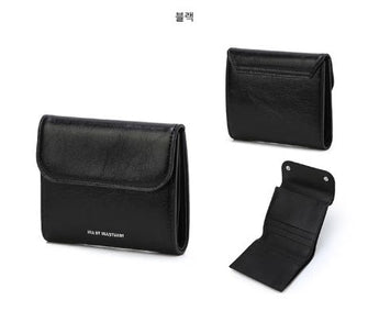 [JILLSTUART] [24SS] [Egg] Logo crack leather bifold wallet _BLACK - コクモト KOCUMOTO