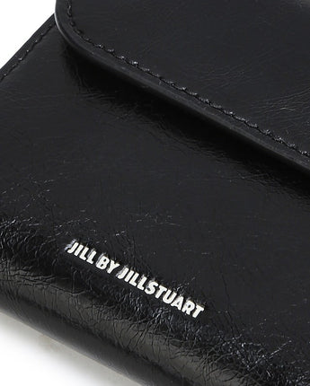 [JILLSTUART] [24SS] [Egg] Logo crack leather bifold wallet _BLACK - コクモト KOCUMOTO