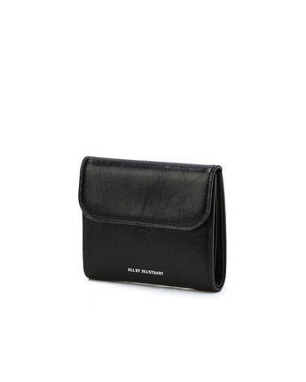 [JILLSTUART] [24SS] [Egg] Logo crack leather bifold wallet _BLACK - コクモト KOCUMOTO