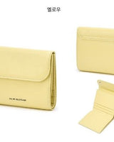 [JILLSTUART] [24SS] [Egg] Logo crack leather bifold wallet _YELLOW - コクモト KOCUMOTO