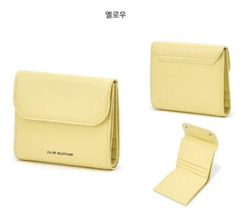 [JILLSTUART] [24SS] [Egg] Logo crack leather bifold wallet _YELLOW - コクモト KOCUMOTO