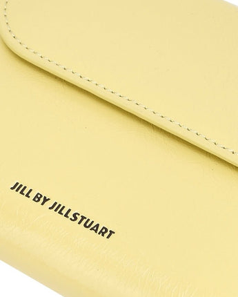 [JILLSTUART] [24SS] [Egg] Logo crack leather bifold wallet _YELLOW - コクモト KOCUMOTO