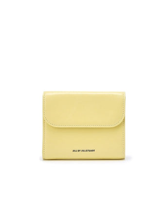 [JILLSTUART] [24SS] [Egg] Logo crack leather bifold wallet _YELLOW - コクモト KOCUMOTO